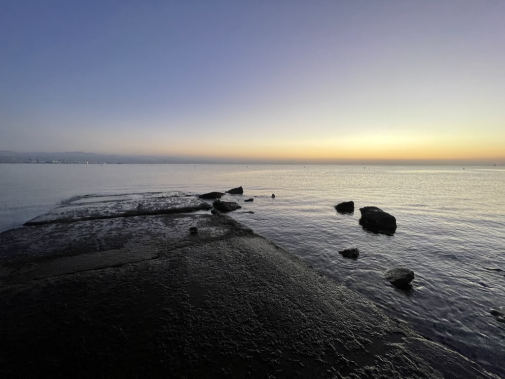 Peaceful beach setting